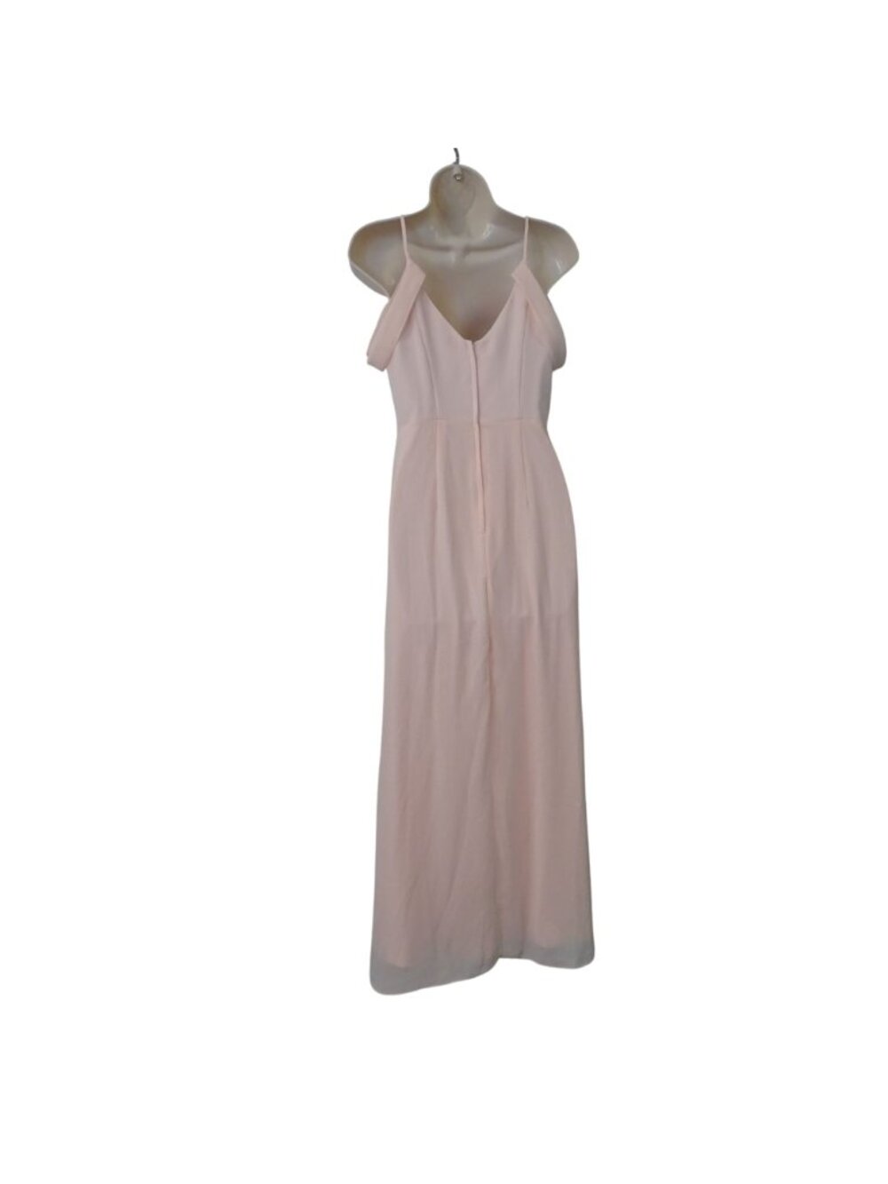 Celebrate DB Studio Cascading Off Shoulder Pink Formal Gown Dress Size 0 Wedding - Picture 4 of 8